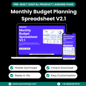 Landing Page - Monthly Budget Planning Spreadsheet V2.1